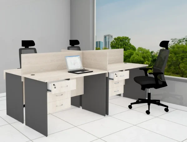 4 WAY PANEL LEG WORK STATION - Image 2