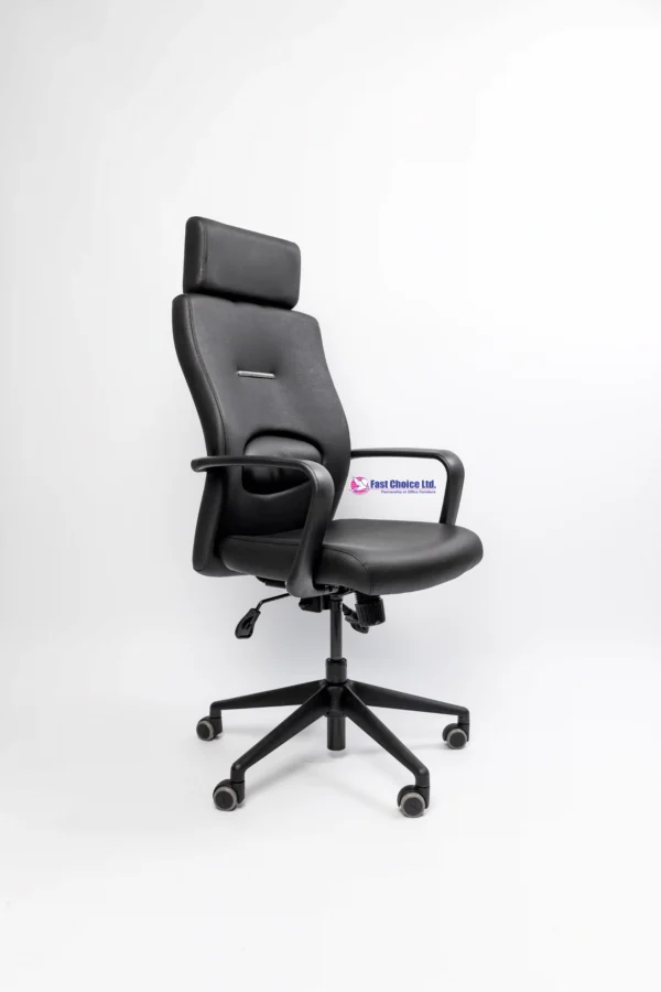 Maestro Gold Leather High Back Chair