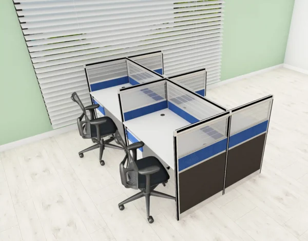 STELLAR 4 WAY WORKING STATION WITH MOBILE PEDESTAL - Image 3