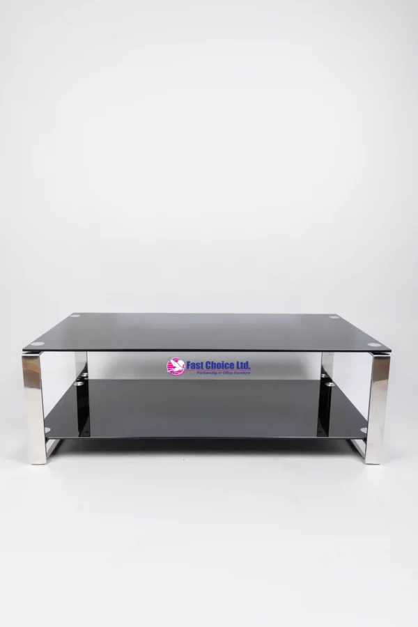 Long glass coffee table