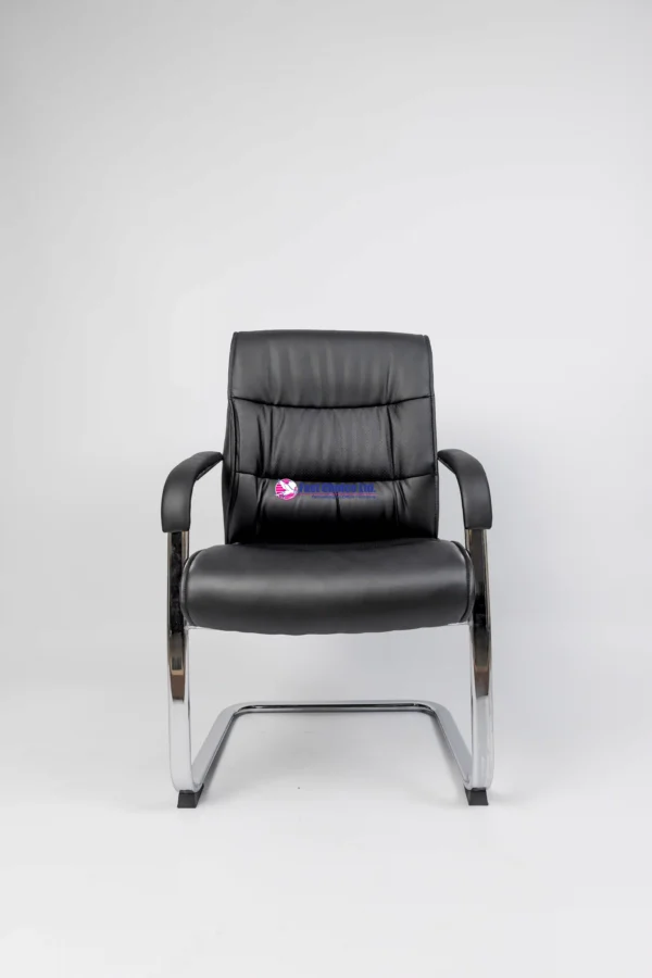 Medium Back Cantilever Leather Chair - Image 2