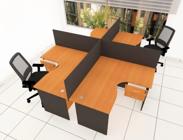 4 WAY STRAIGHT PANEL LEGS WORK STATION - Image 2