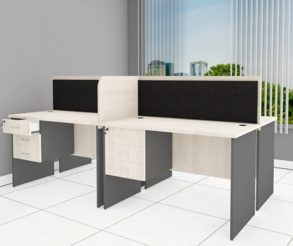 4 WAY PANEL LEG WORK STATION - Image 3