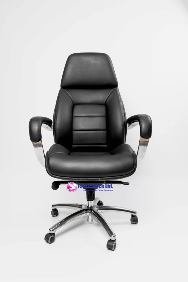 High Back Leather Swivel Chair - Image 2
