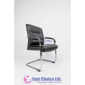 Medium Back Cantilever Leather Chair