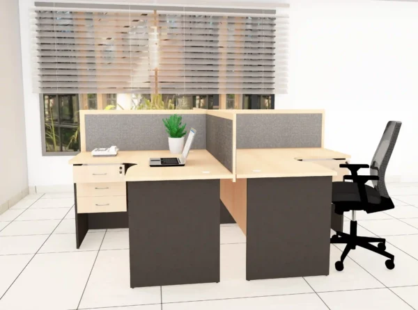 4 WAY STRAIGHT PANEL LEGS WORK STATION - Image 4