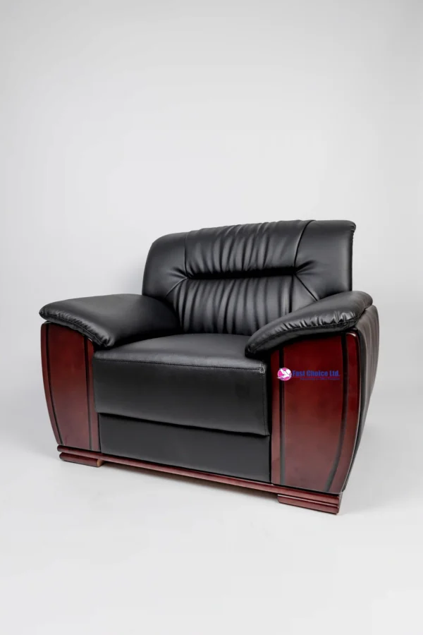 1 Seater Leather Sofa Set - Image 2