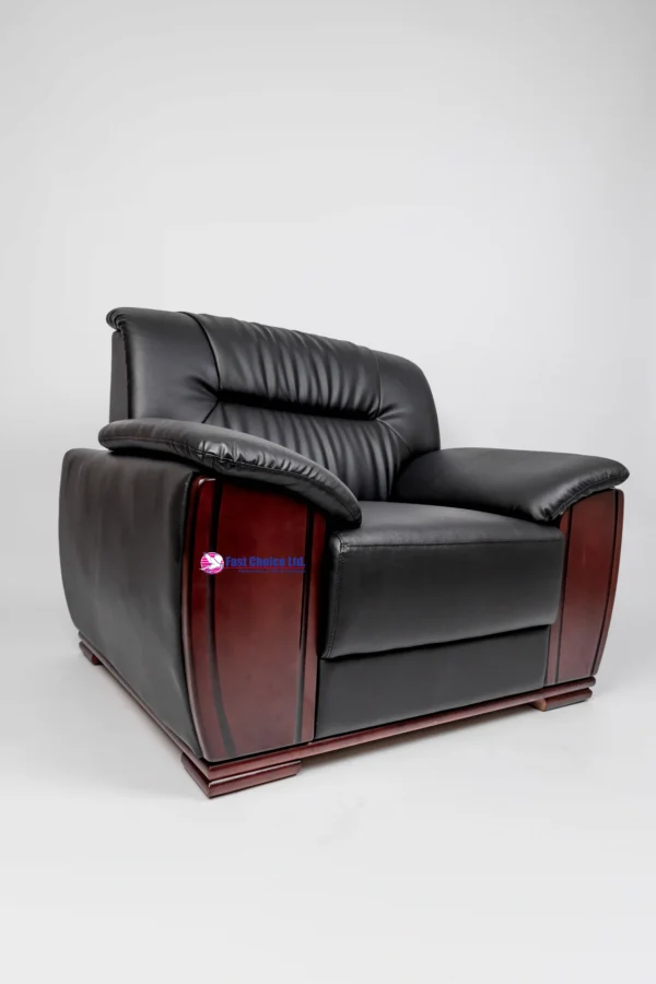 1 Seater Leather Sofa Set - Image 3