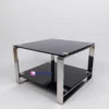 Square glass coffee table