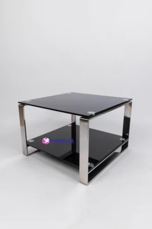 Square glass coffee table