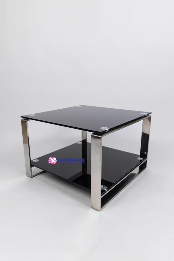 Square glass coffee table