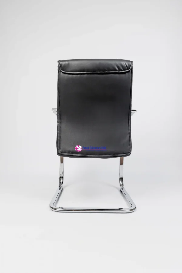 Medium Back Cantilever Leather Chair - Image 5
