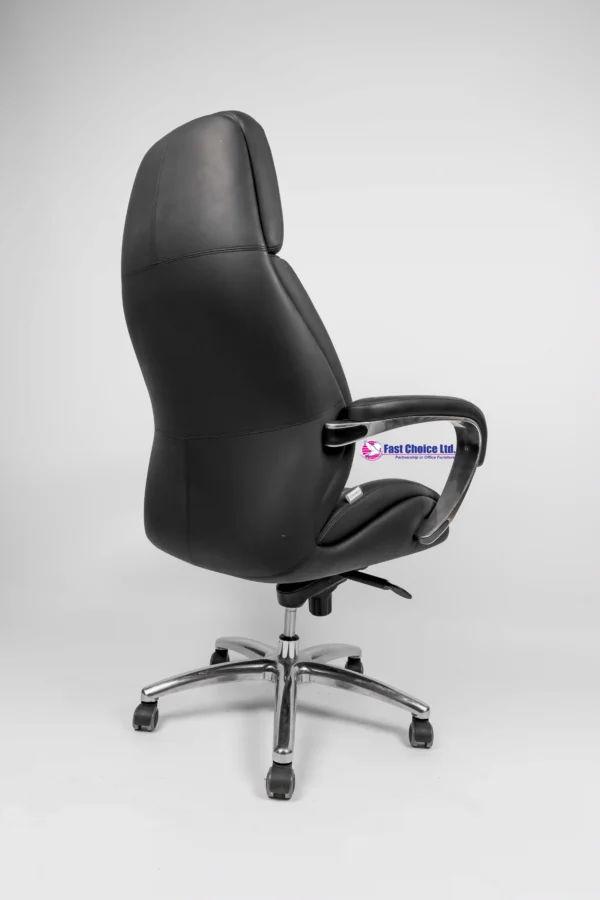 High Back Leather Swivel Chair - Image 6