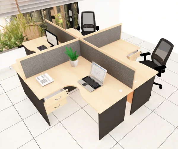 4 WAY STRAIGHT PANEL LEGS WORK STATION - Image 3