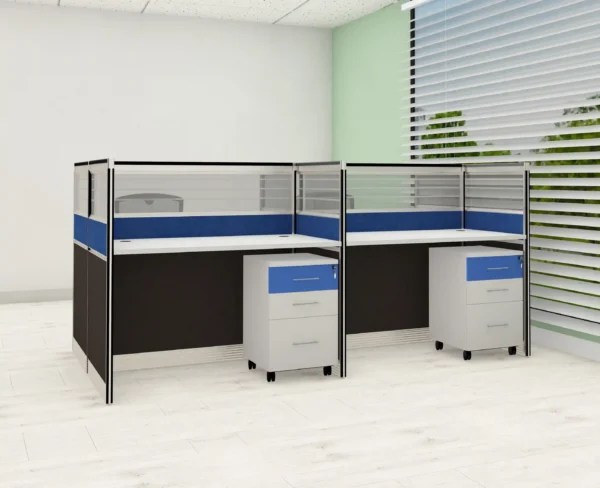 STELLAR 4 WAY WORKING STATION WITH MOBILE PEDESTAL - Image 6