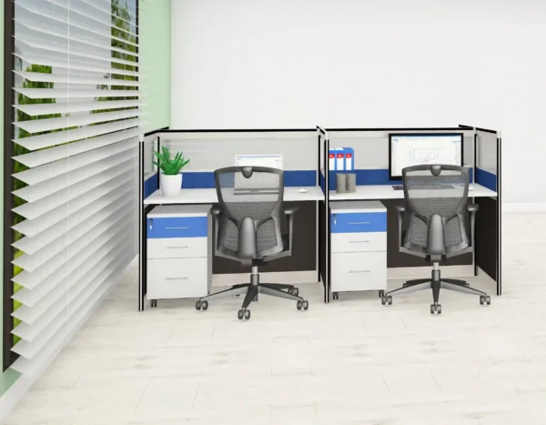 STELLAR 4 WAY WORKING STATION WITH MOBILE PEDESTAL - Image 5