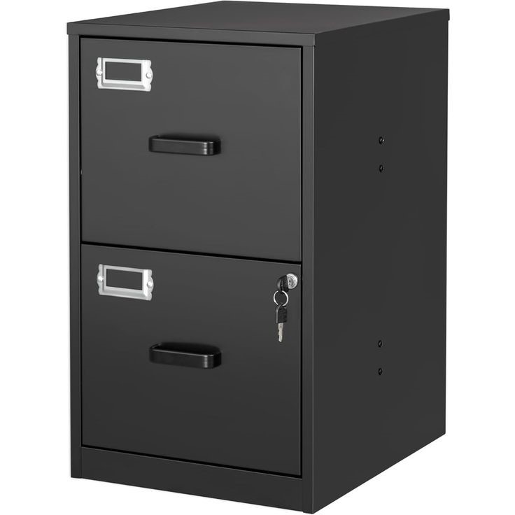 2 DRAWER METALLIC FILING CABINET (Black) 1 2 DRAWER METALLIC FILING CABINET (Black)