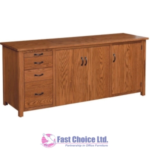 Credenza with Swing Doors and Drawers