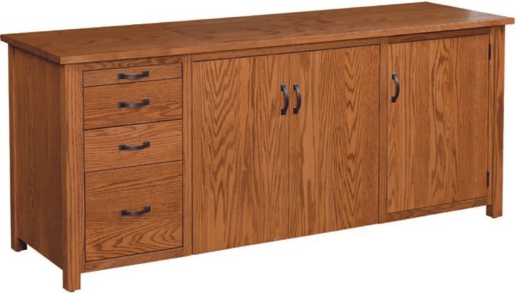 Credenza with Swing Doors and Drawers 1 Credenza with Swing Doors and Drawers