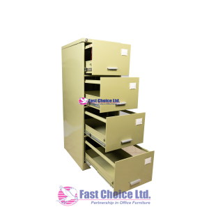 4 DRAWER METALLIC FILING CABINET