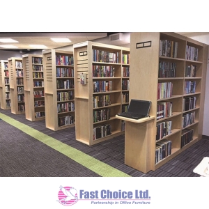 Library bookshelves