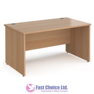 Single desk with Panel legs without drawers