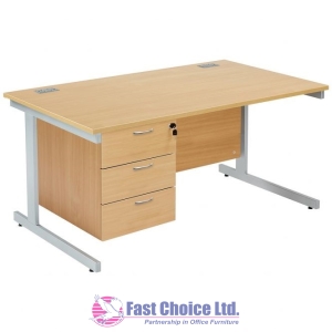 Single desk with Metal legs