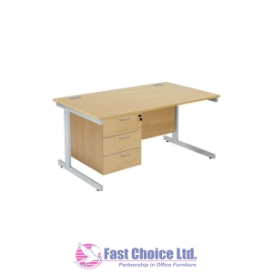 Single desk with Metal legs