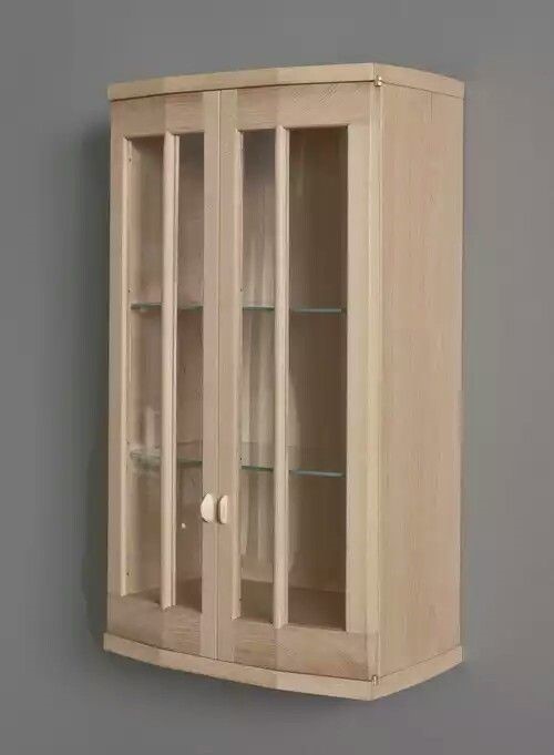 Two Door High Glass Wooden Cabinet 1 Two Door High Glass Wooden Cabinet